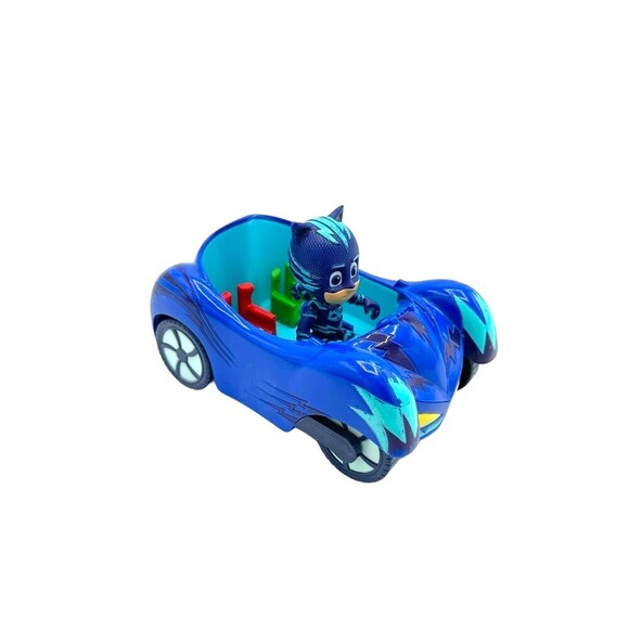 PJ Masks Blue Toy Car Mobile Vehicle Cat Boy figure figurine Set - Picture 2 of 8